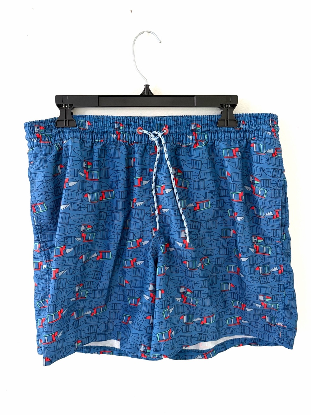 Goodfellow & Co Sailboat Printed Swim Trunks, Size: Large